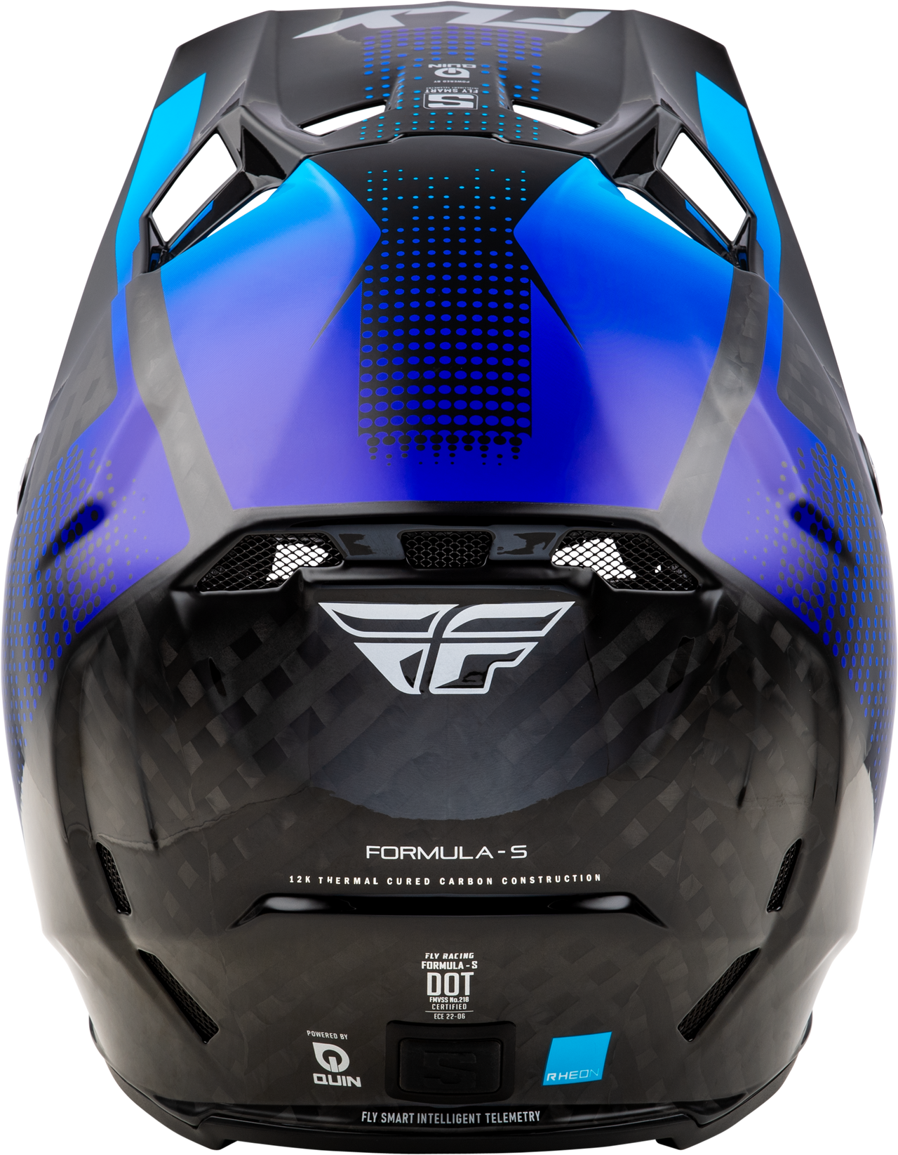 Fly Racing Formula S Carbon Protocol Helmet Black and Blue Large – Advanced Impact Protection with Crash Detection and Bluetooth Connectivity