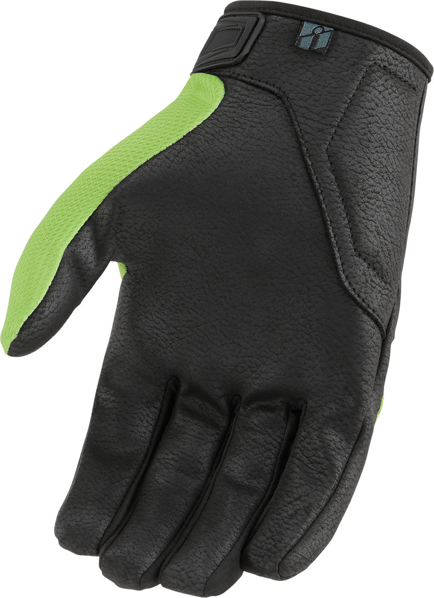ICON Hooligan CE Gloves - Green, Size Small (Part #3301-4366)