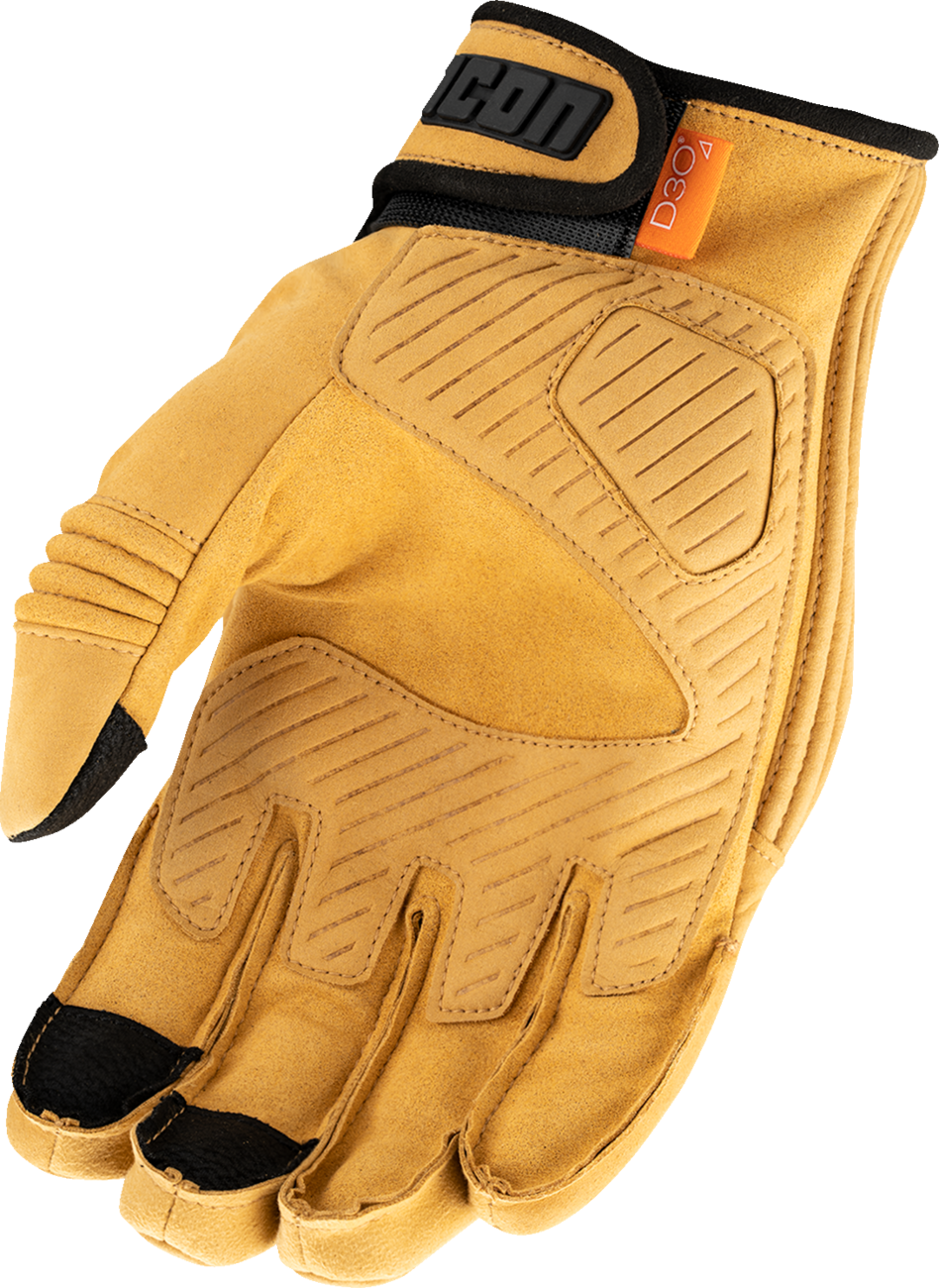 ICON Long Track CX™ Gloves - Tan, 3XL - Durable Synthetic Novobuck Material with Reinforced Palm and Carbon Look Knuckles
