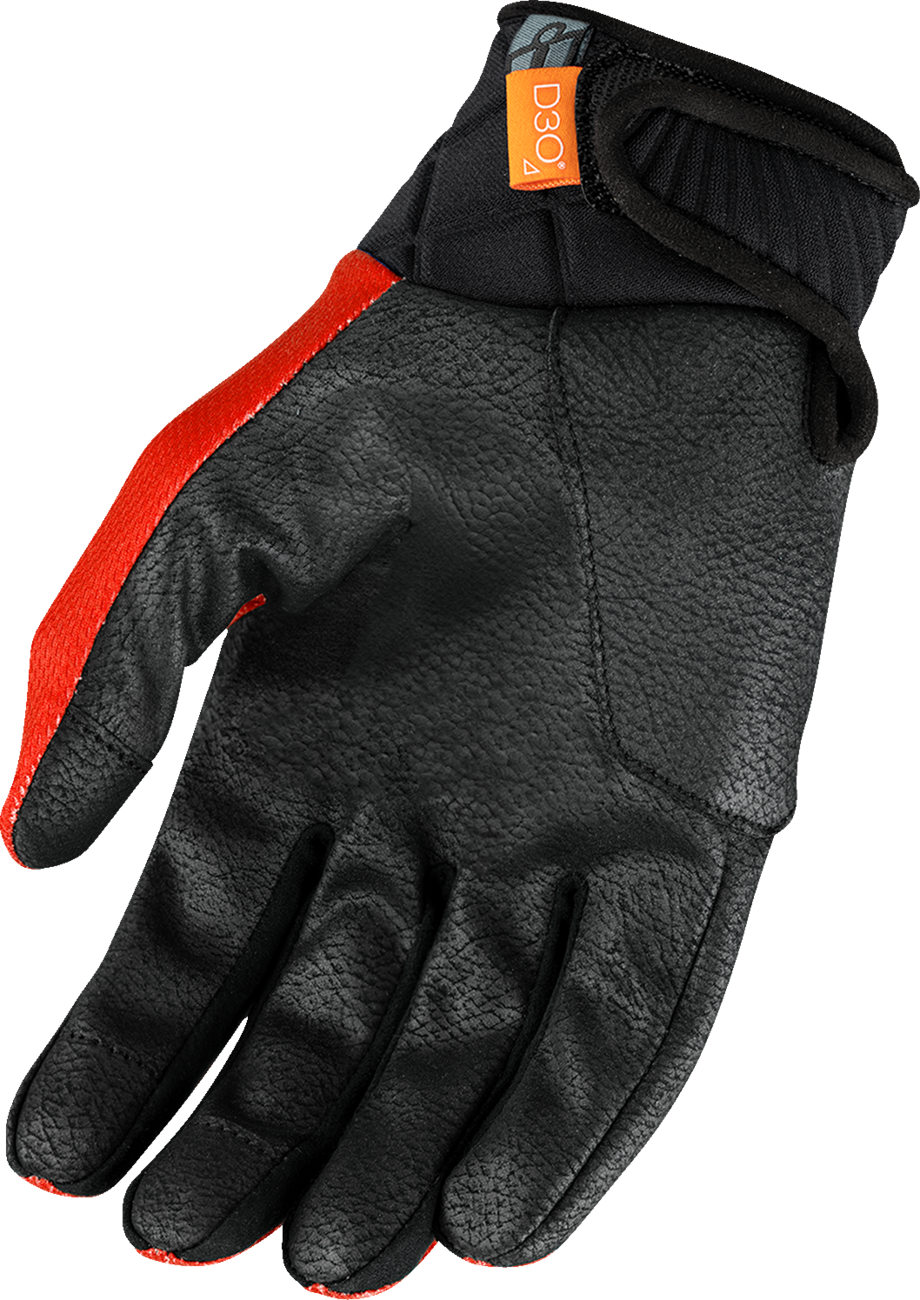 ICON Anthem3™ Gloves - Red - XL | Reinforced D3O® Knuckle Protection and Mesh Backhand