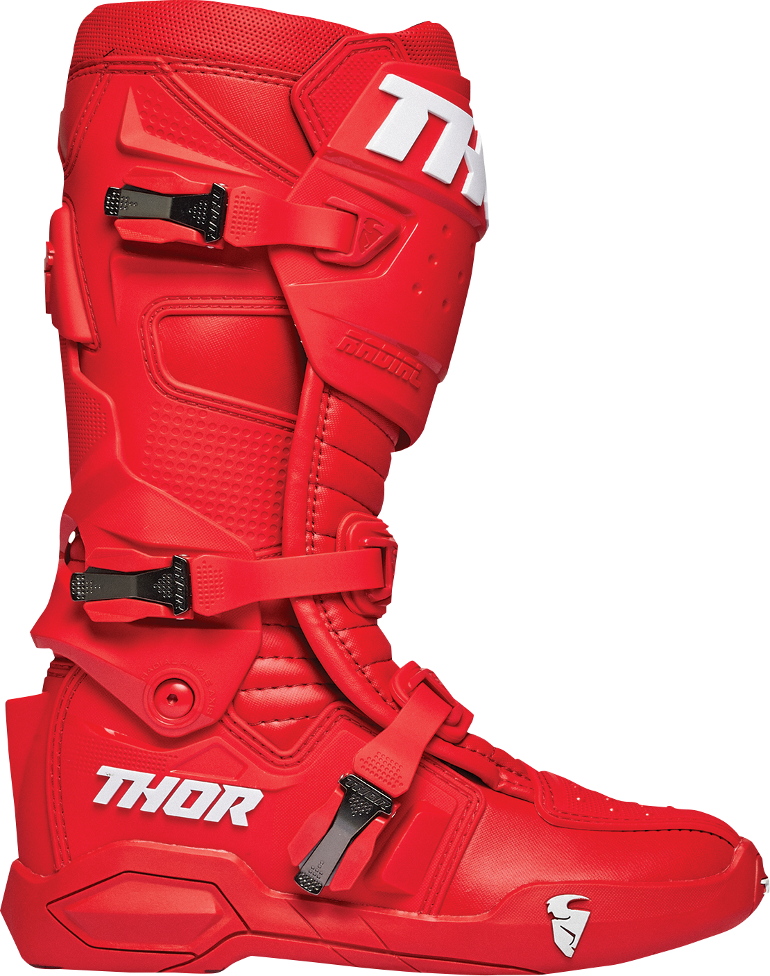 THOR Radial Boots Size 12 - Red - Model 3410-2741 with Injection Molded Components and Steel Shank