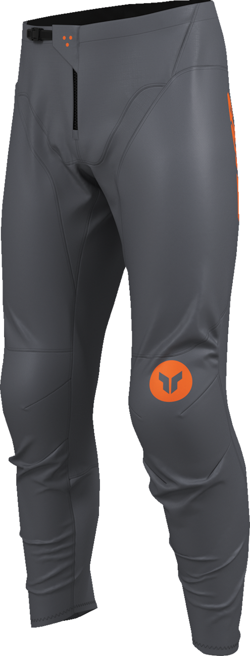 THOR Ridemode Menace Pants - Charcoal US 44 with Ratchet Waist Closure and Moisture-Wicking Liner