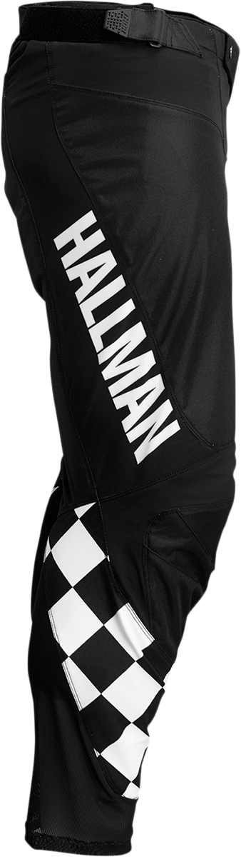 THOR Hallman Differ Cheq Pants - Black/White US 28 - Durable Motorcycle Riding Gear