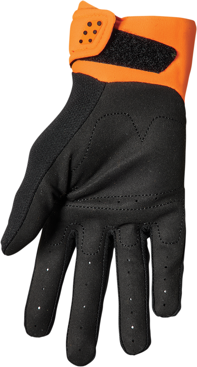 THOR Youth Spectrum Gloves - Orange/Black, Size Large - Part 3332-1616