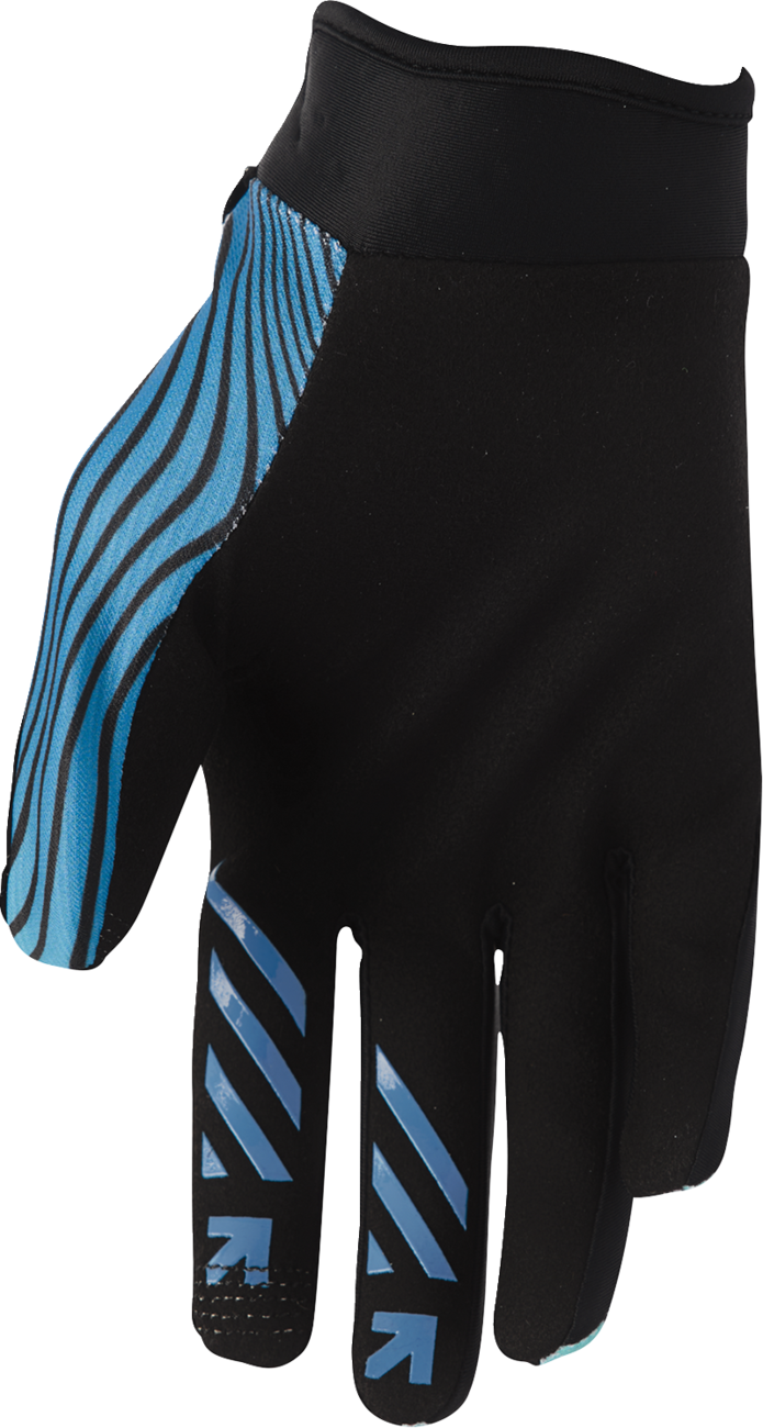 THOR Launchmode Identity Gloves - Teal and Black, Large (Part No. 3330-8531)