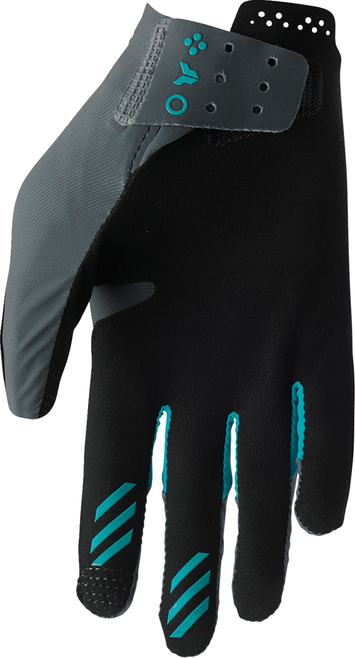 THOR Women's Sportmode Iconic Gloves 3331-0281 - Gray/Aqua, Medium