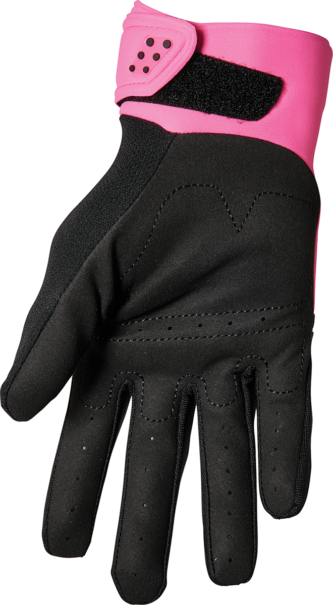 THOR Women's Spectrum Gloves - Fluo Pink/Black, Large - Part 3331-0209