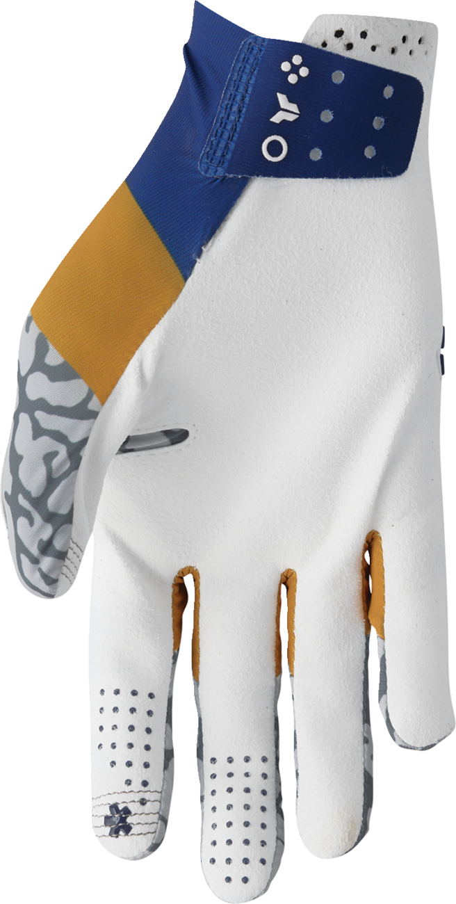 THOR Sportmode Bravo Gloves Navy/Copper Large - Part Number 3330-8239