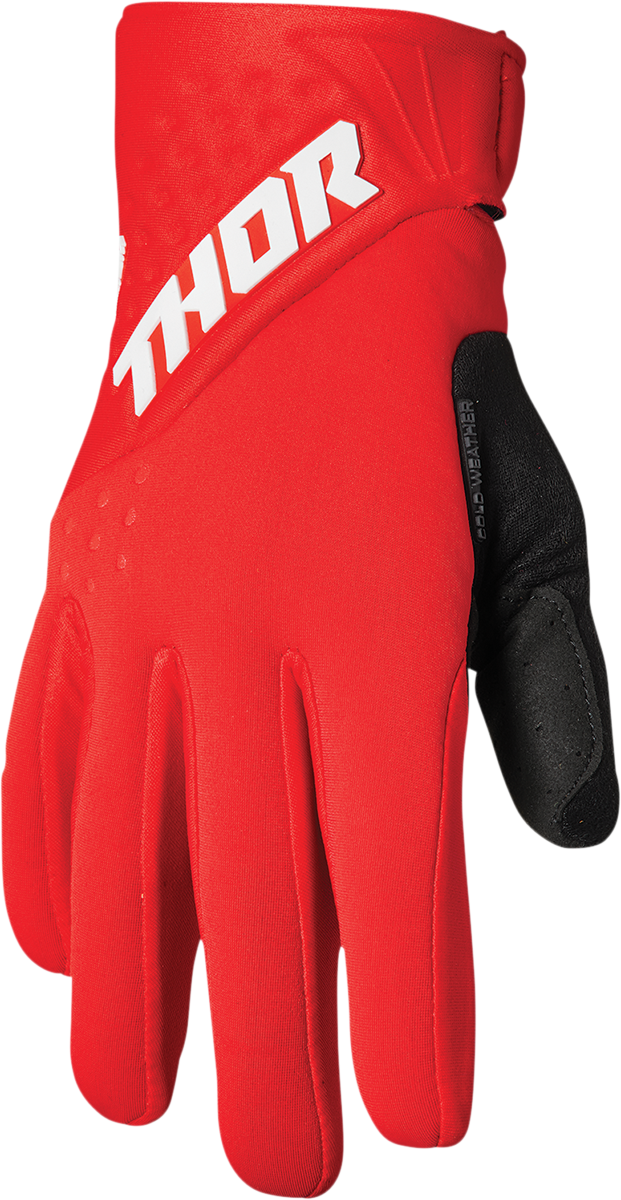 THOR Spectrum Cold Weather Gloves XS by THOR – Red and White, Part #3330-6758