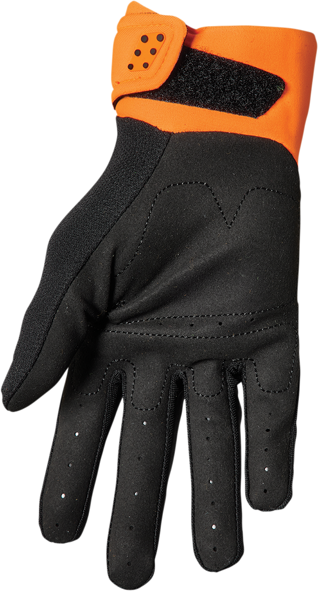 THOR Youth Spectrum Gloves - Orange/Black, Size XS - Part Number 3332-1613