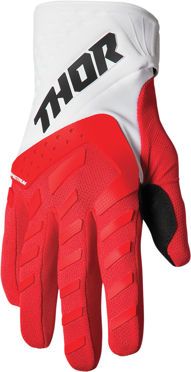 THOR Youth Spectrum Gloves - Red/White, Part No. 3332-1609
