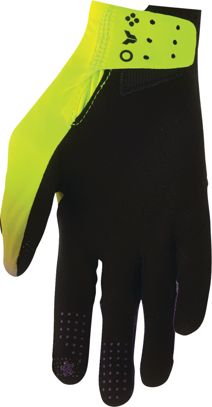 THOR Sportmode Iconic Gloves - Acid/Purple, Small - Part No. 3330-9119
