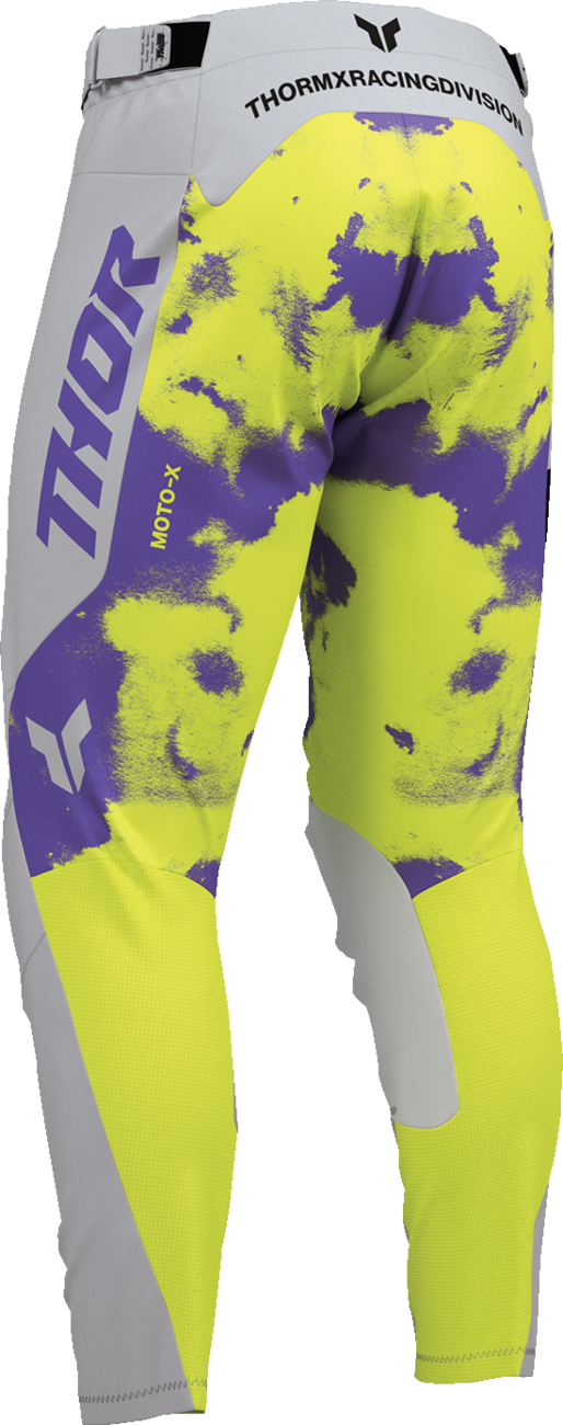 THOR Launchmode Bleach Pants - Gray/Acid, US 34 - Part 2901-12324