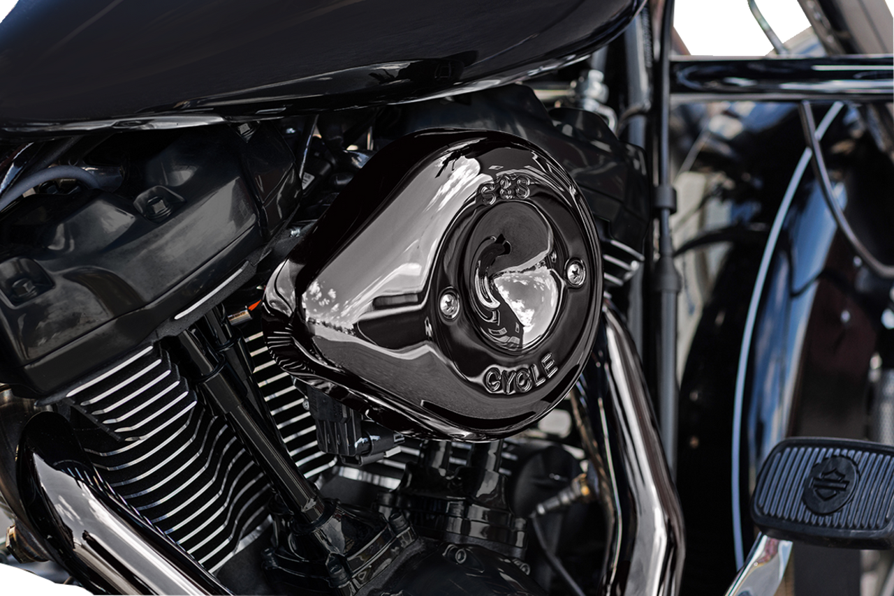 S&S CYCLE Lava Chrome Stealth Teardrop Air Cleaner Cover for M8 - Part 170-0779