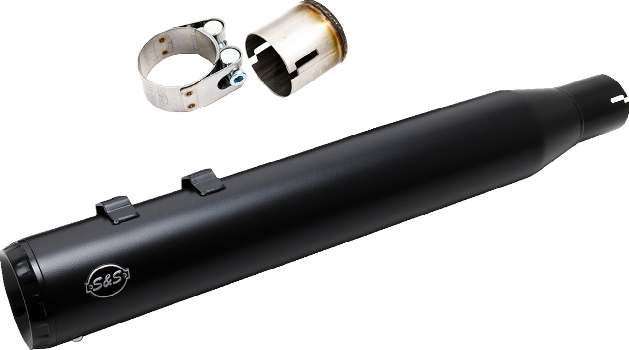 S&S CYCLE 2-into-1 Swindler Exhaust Conversion Kit for M8 Touring – 4 Inch Black