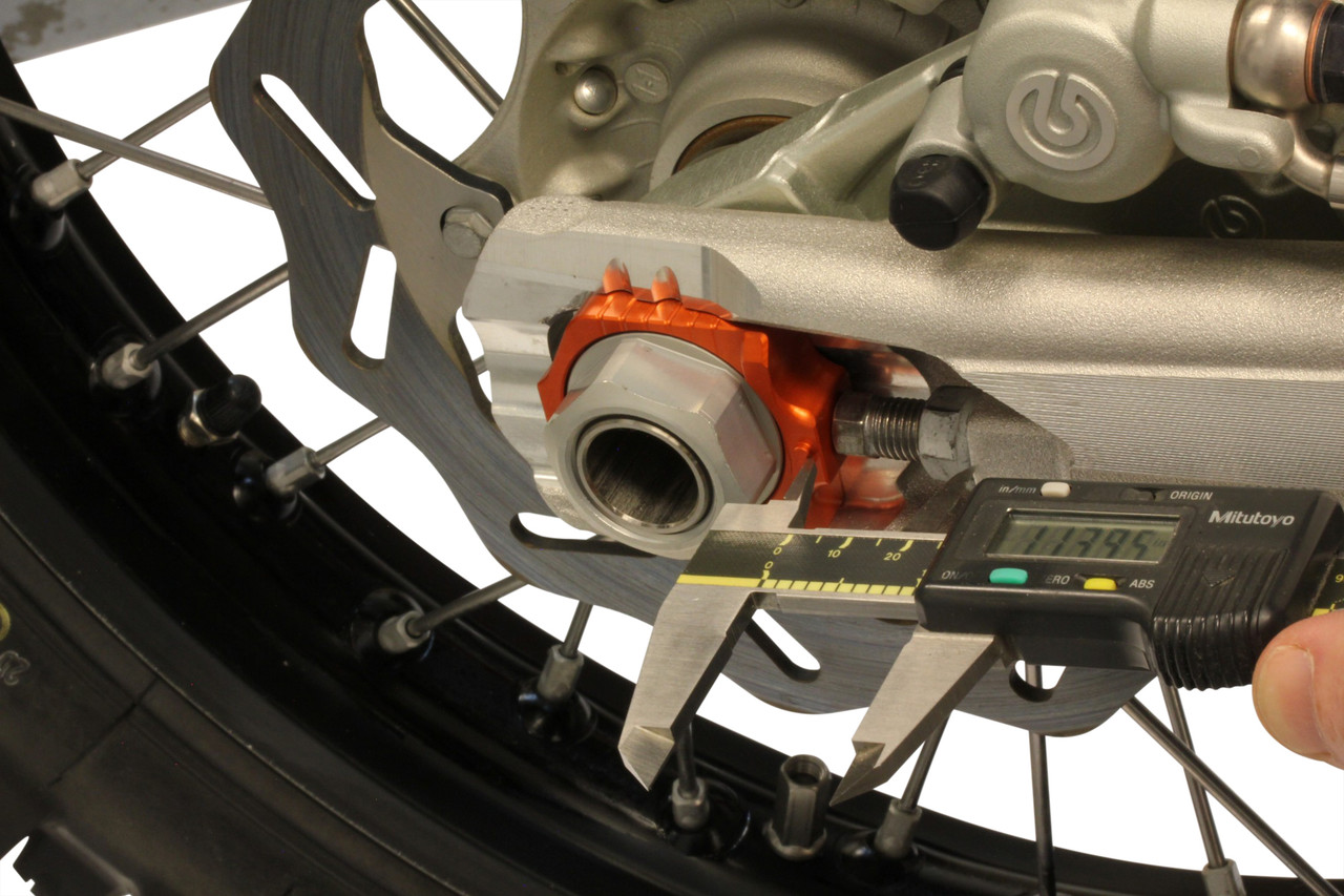WORKS Elite Axle Block Kit for KTM and Husqvarna Off-Road Models - Part #17-263