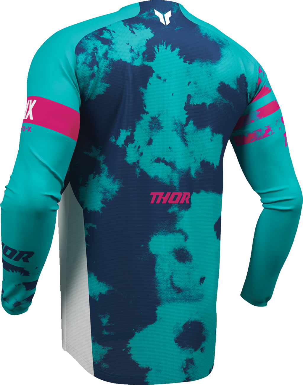 THOR Launchmode Bleach Jersey White/Aqua Large - 2910-8408