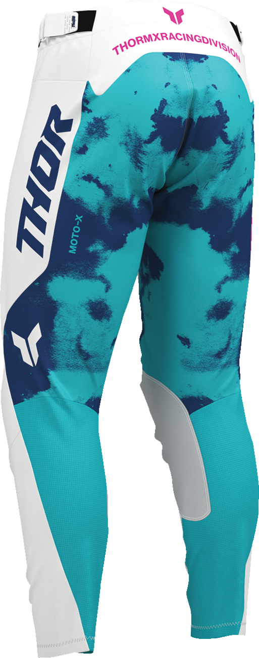 THOR Launchmode Bleach Pants - White/Aqua, US 38 - Part 2901-12317