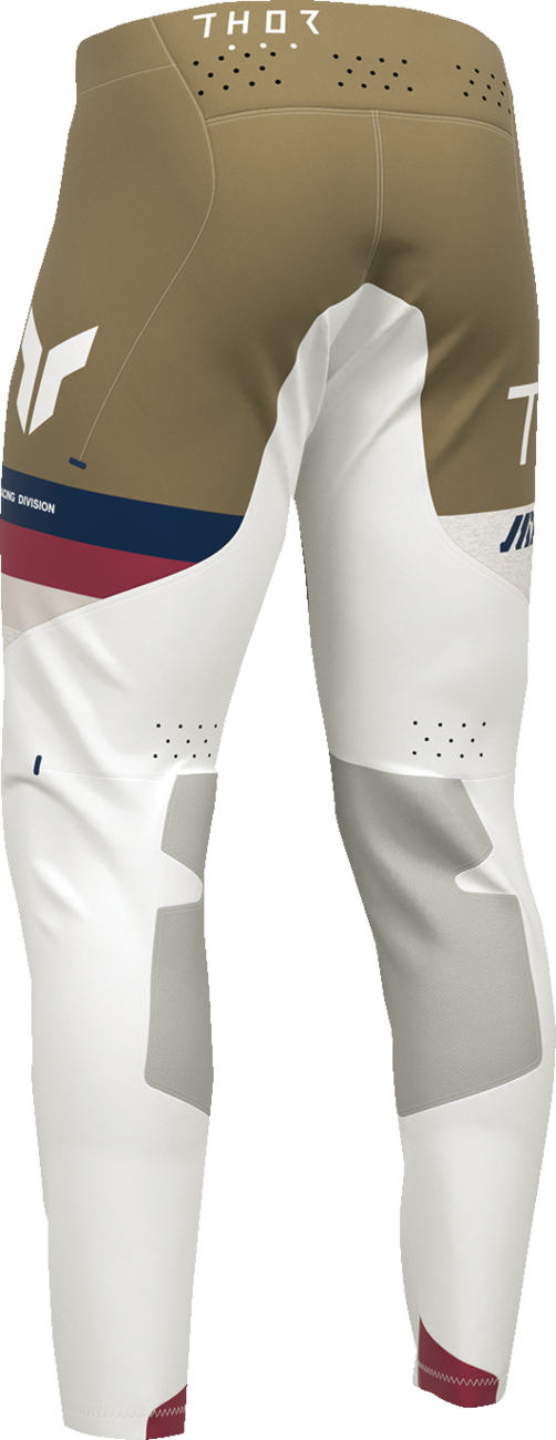 THOR Sportmode League Pants White/Copper US 32 - Durable Performance Riding Gear