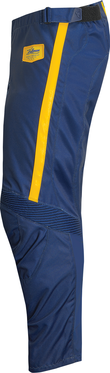 THOR Hallman Legend Pants - Navy, US 28 | Durable Motorcycle Riding Gear with Vintage Style and Comfort