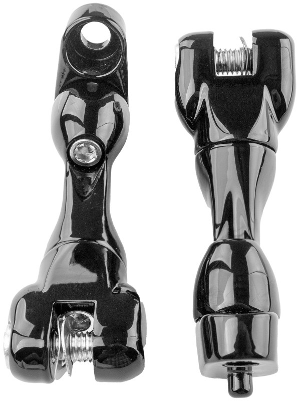 Kuryakyn Adjustable Passenger Peg Mounts for Harley-Davidson Gloss Black Part #10187