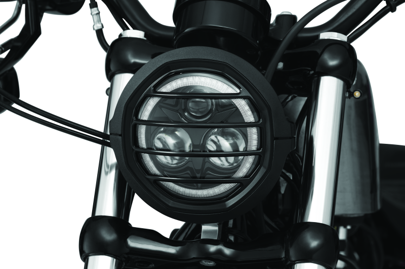 Kuryakyn Dillinger Headlight Trim 5-3/4 Inches Black - Stylish Aluminum Replacement for Powersports Vehicles