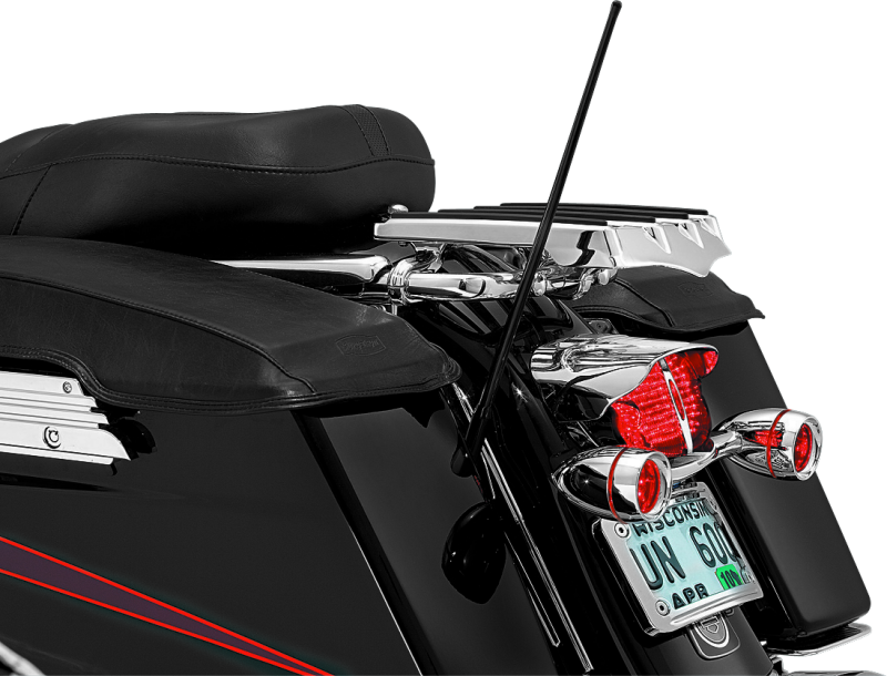 Kuryakyn Dual Function Flexible Antenna for Harley Davidson FLHT, FLHX, FLTR Models