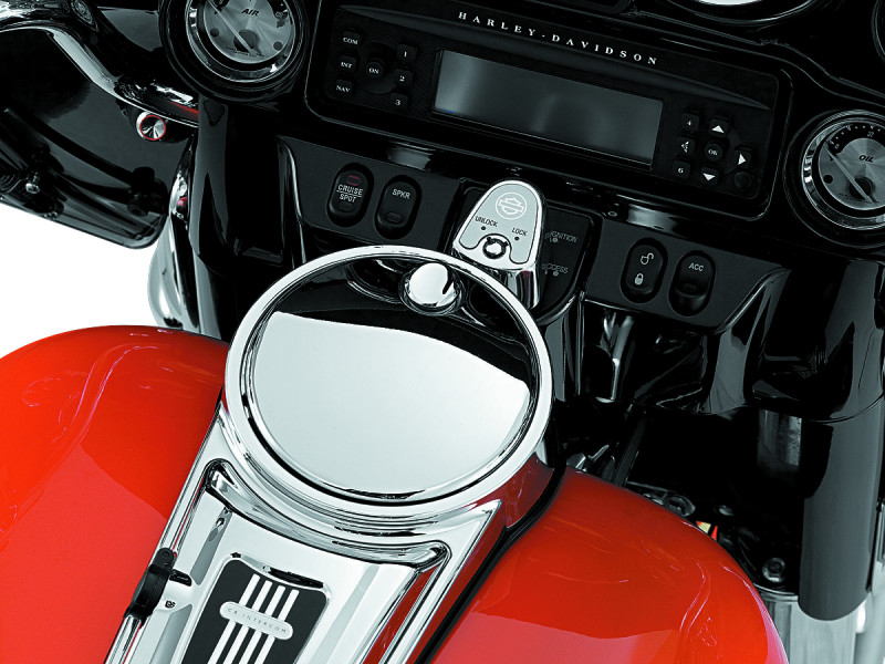 Kuryakyn Push-Button Fuel Door Latch Chrome for Harley-Davidson Touring Models