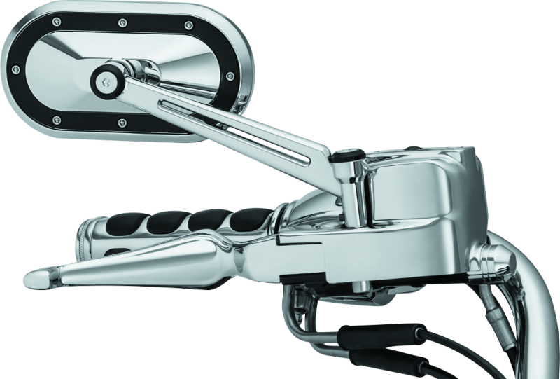Kuryakyn Heavy Industry Mirrors Chrome/Black - Part #1765 for Harley-Davidson and Powersports Applications