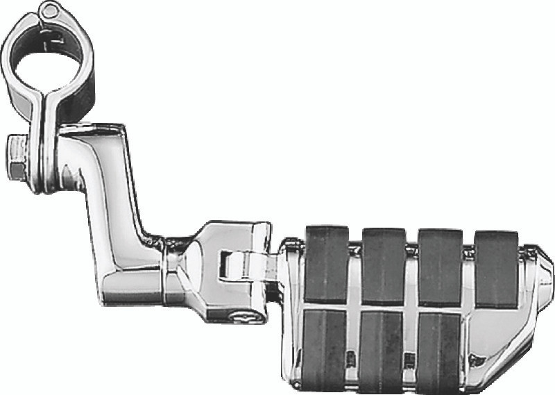 Kuryakyn Dually ISO Offset Highway Pegs with 1-1/4 inch Clamp Chrome Pair