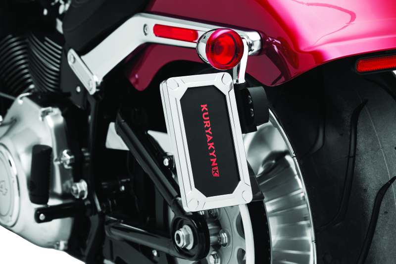 Kuryakyn Nova Side Mount License Plate Frame for Harley Davidson – Gloss Chrome Part 3141