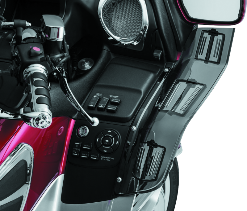 Kuryakyn Dragon Wings for 2001-2017 Honda GL1800 Gold Wing Models – Smoke Finish Adjustable Airflow Deflectors