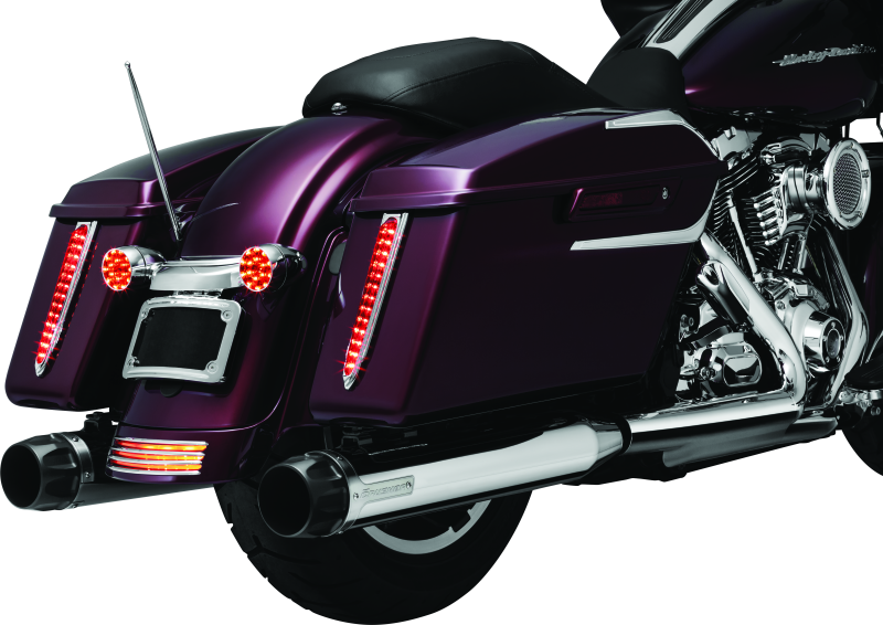 Kuryakyn Curved License Plate Mount for Harley-Davidson Street Glide and Road Glide (Chrome) - Part 3157
