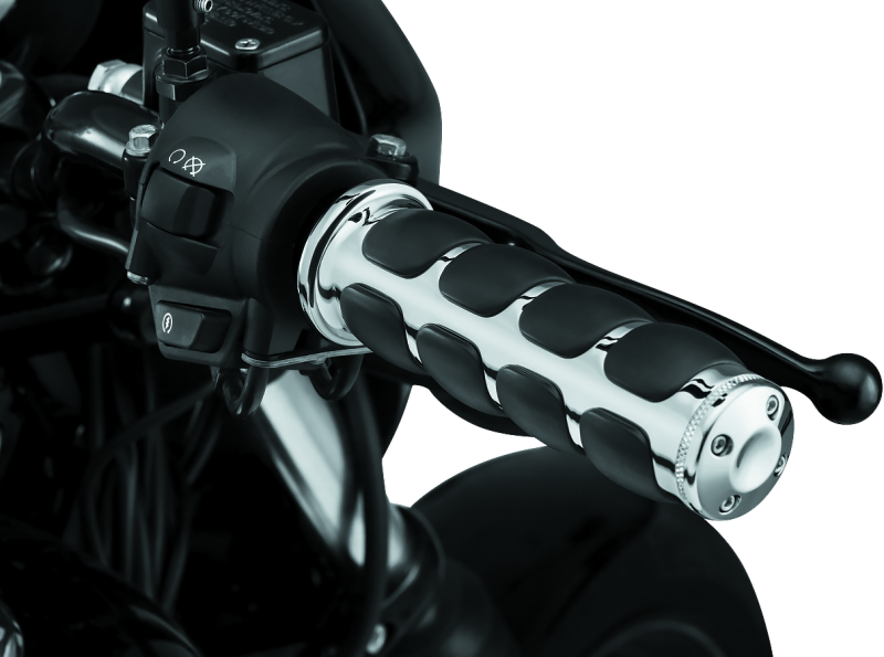 Kuryakyn ISO Grips Without Throttle Boss for Harley Throttle-By-Wire Chrome Part 6227