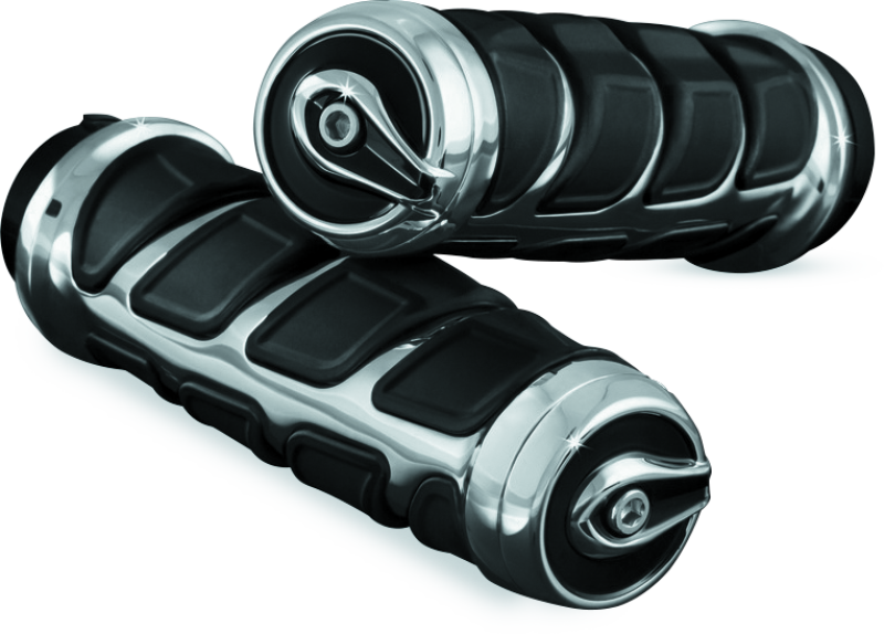 Kuryakyn Kinetic Grips Dual Cable Chrome – Innovative Vibration-Isolating Powersports Hand Grips