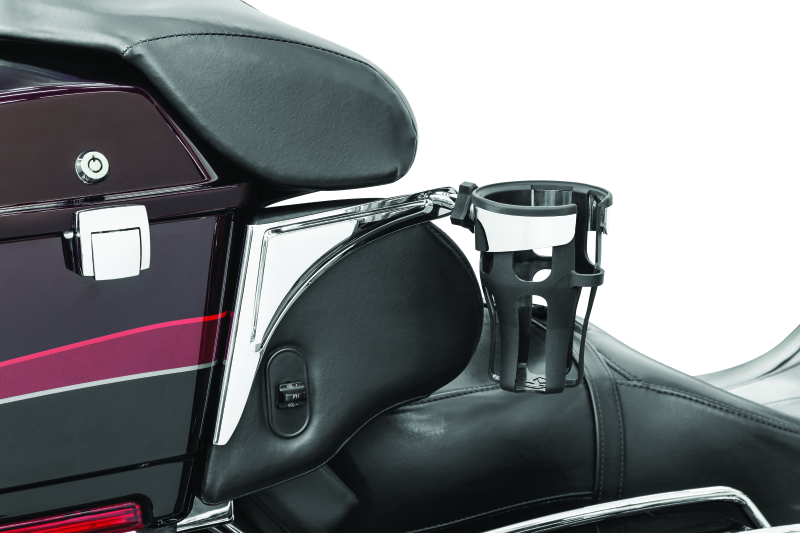 Kuryakyn Reflex Drink Holder for Harley-Davidson Touring Models – Right Side Passenger Mount, Chrome Part #6488