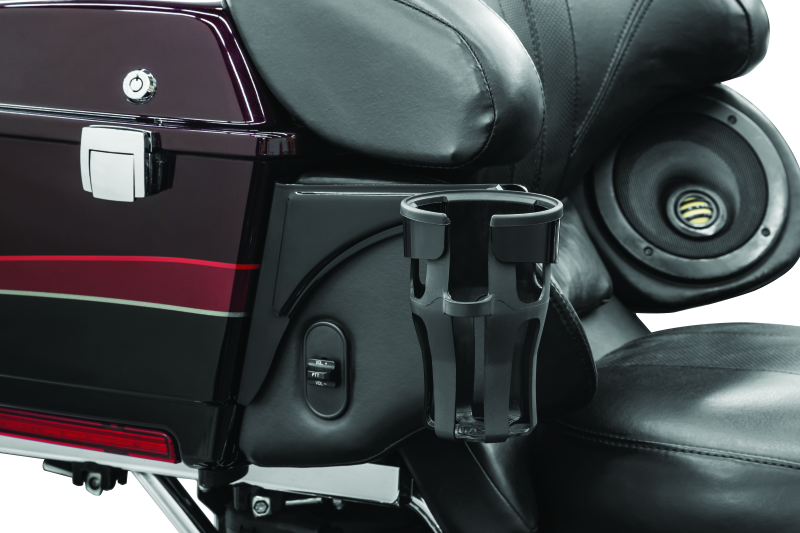 Kuryakyn Reflex Drink Holder Right Side for Harley Touring Models (96-13) – Gloss Black