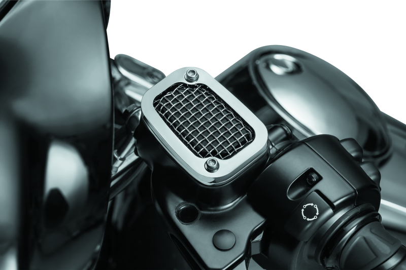 Kuryakyn Mesh Master Cylinder Cover for Harley Davidson Clutch - Chrome Finish