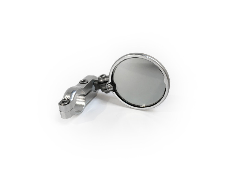 CRG Blindsight Folding 2-inch Round Bar-End Mirror - Silver for Powersports Vehicles
