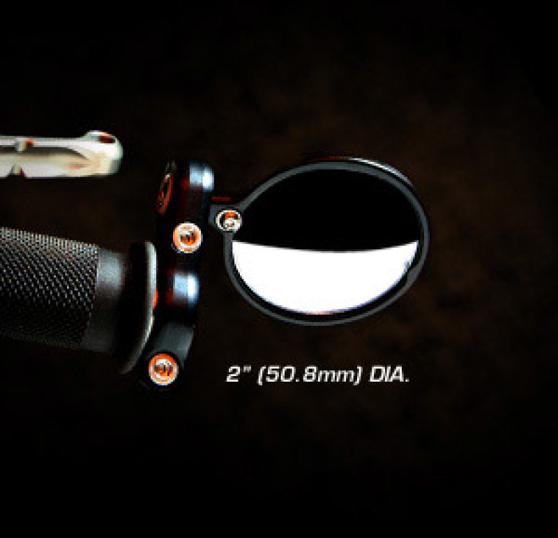 CRG Blindsight 2-inch Round Bar-End Mirror for Powersports - Black, Part No. BS-100