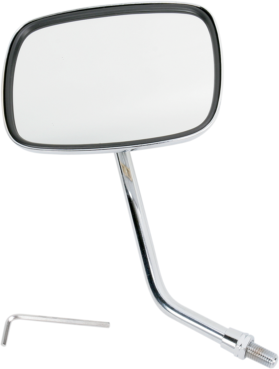 Mirror - "Ride Free" - Side View - Rectangle - M10 x 1.25 (Left Hand) - Gold/Chrome - Right