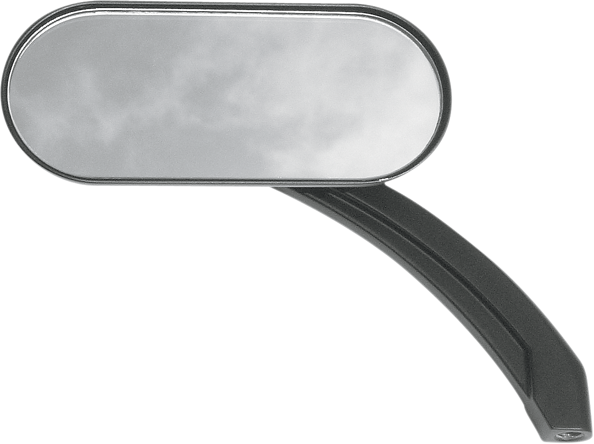 DRAG SPECIALTIES Oval Side View Mirror - Black Matte Finish - Part Number 0640-0488