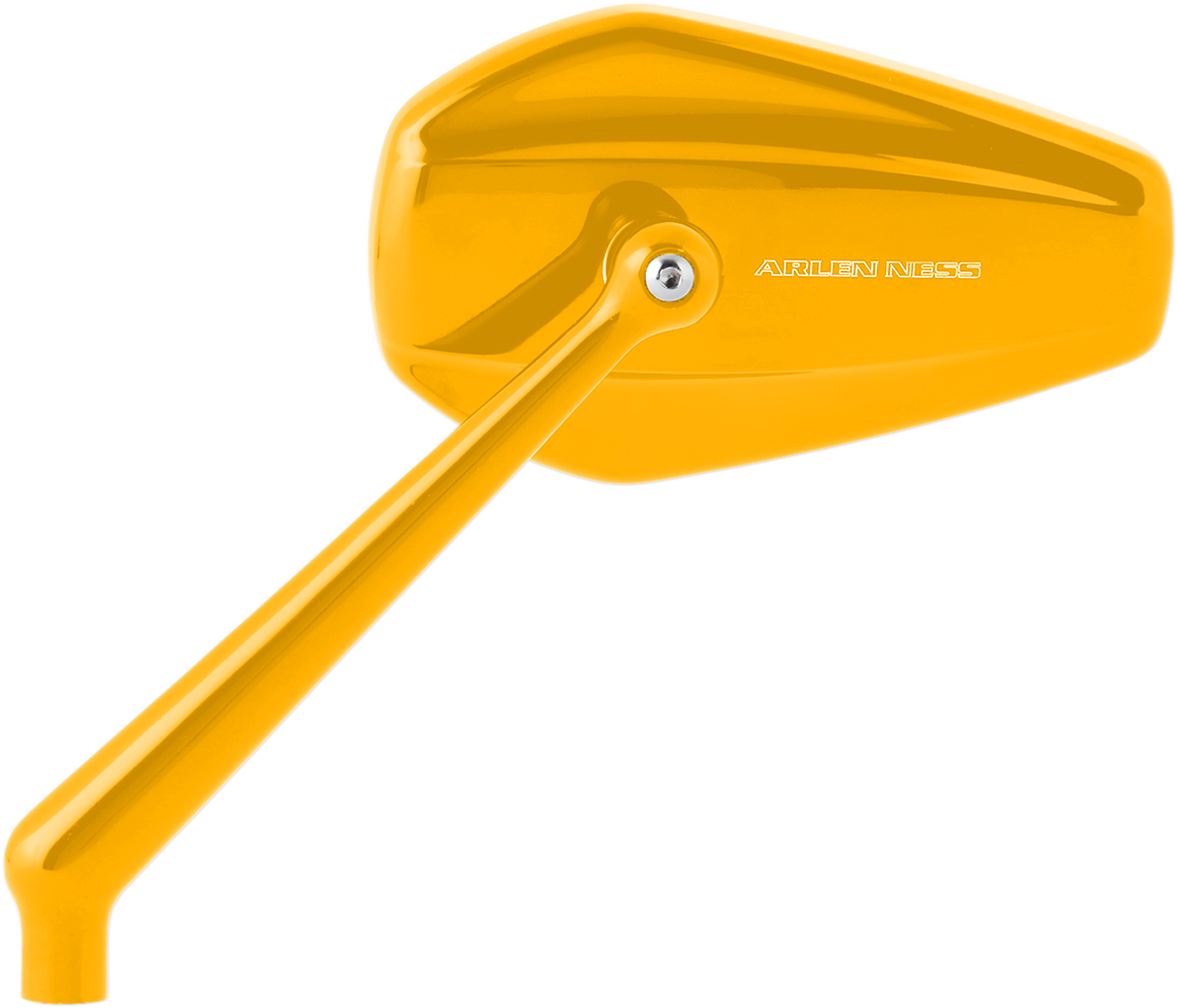 Arlen Ness Mini/Stocker Side View Mirror - Hexagon Gold - Right, Part No. 13-154