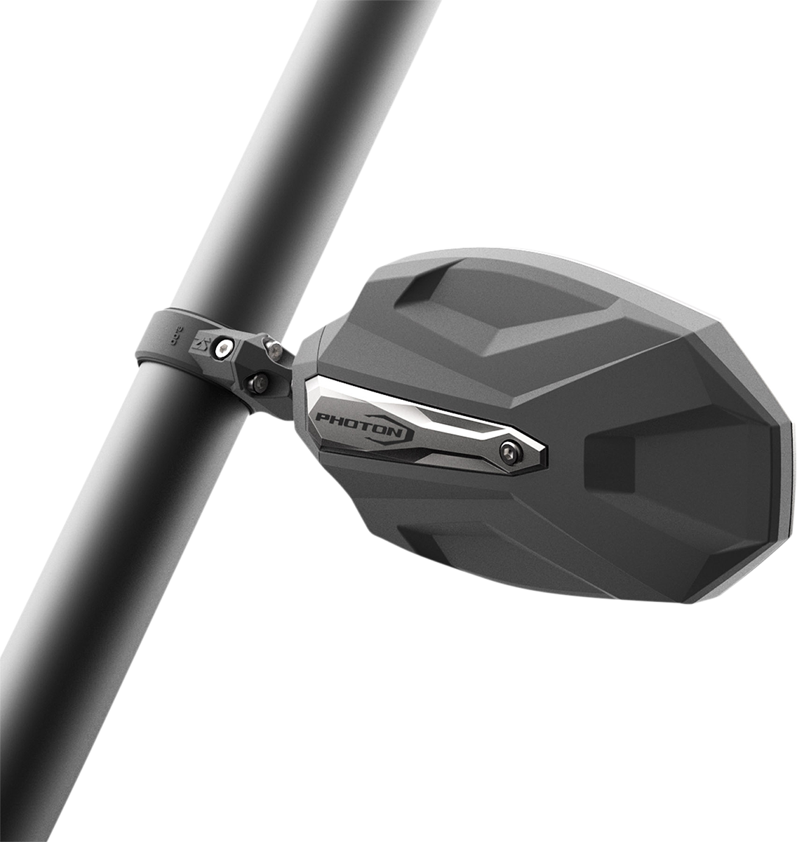 SEIZMIK Photon Side View Mirrors for UTVs – Black/Silver, Compatible with 1.75" and 2" ROPS, Part 56-18108
