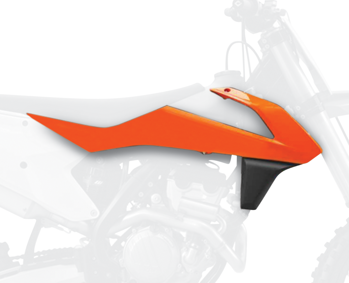 POLISPORT Radiator Cover for KTM SX 2016-2022 - Black and Orange, Part 8417900001