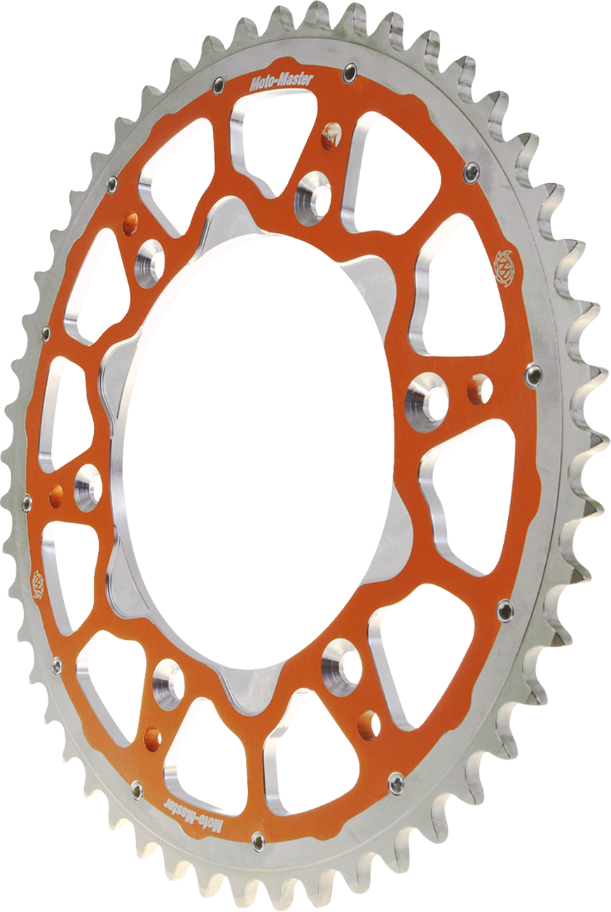 MOTO-MASTER Fusion Series Dual Ring Rear Sprocket - 46 Tooth - Orange for Gas Gas, Husqvarna, KTM | Part 620083546