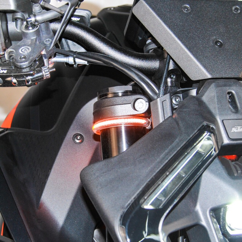New Rage Cycles 24+ KTM 1390 Super Duke Front Turn Signals – Bright LED Turn Signal Kit with Plug & Play Installation