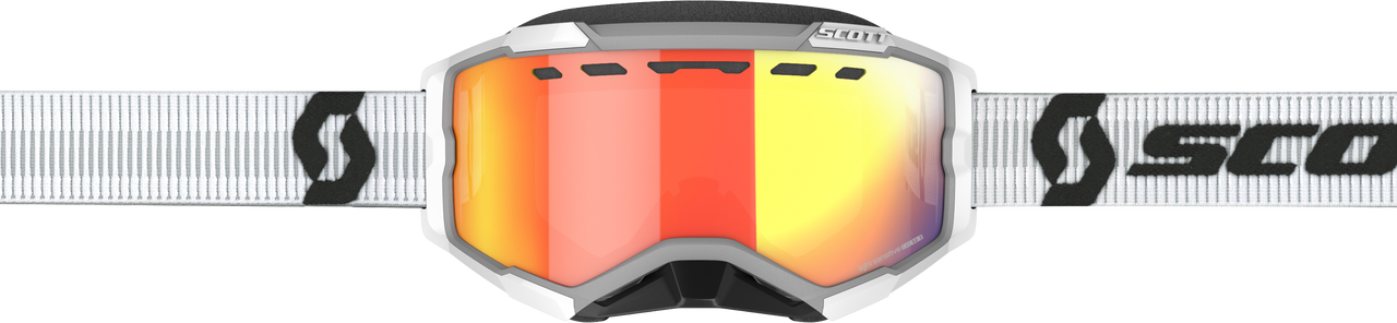 SCOTT Fury Goggle Snow Cross LS White with Red Chrome Lens - Part No. 278604-0002341