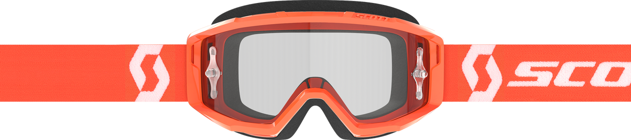 SCOTT Primal Goggle Orange/White Clear Works - Medium Fit with Anti-Fog and Tear-Off Compatibility