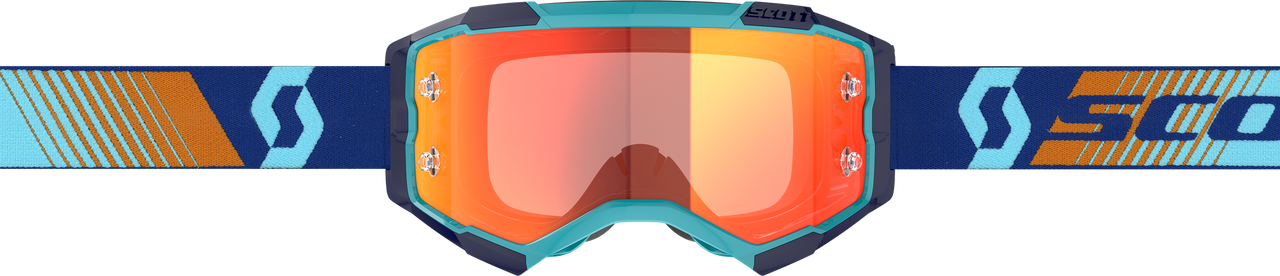 SCOTT Fury Goggle Royal Blue/Orange Chrome Works – High-Performance Motocross Eye Protection